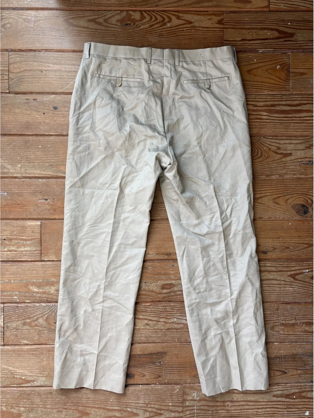 Banana Republic Tailored Slim Fit Khaki Pants 36x32 Cotton Linen Blend